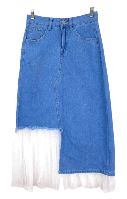 Falda Luo Lan fie Azul